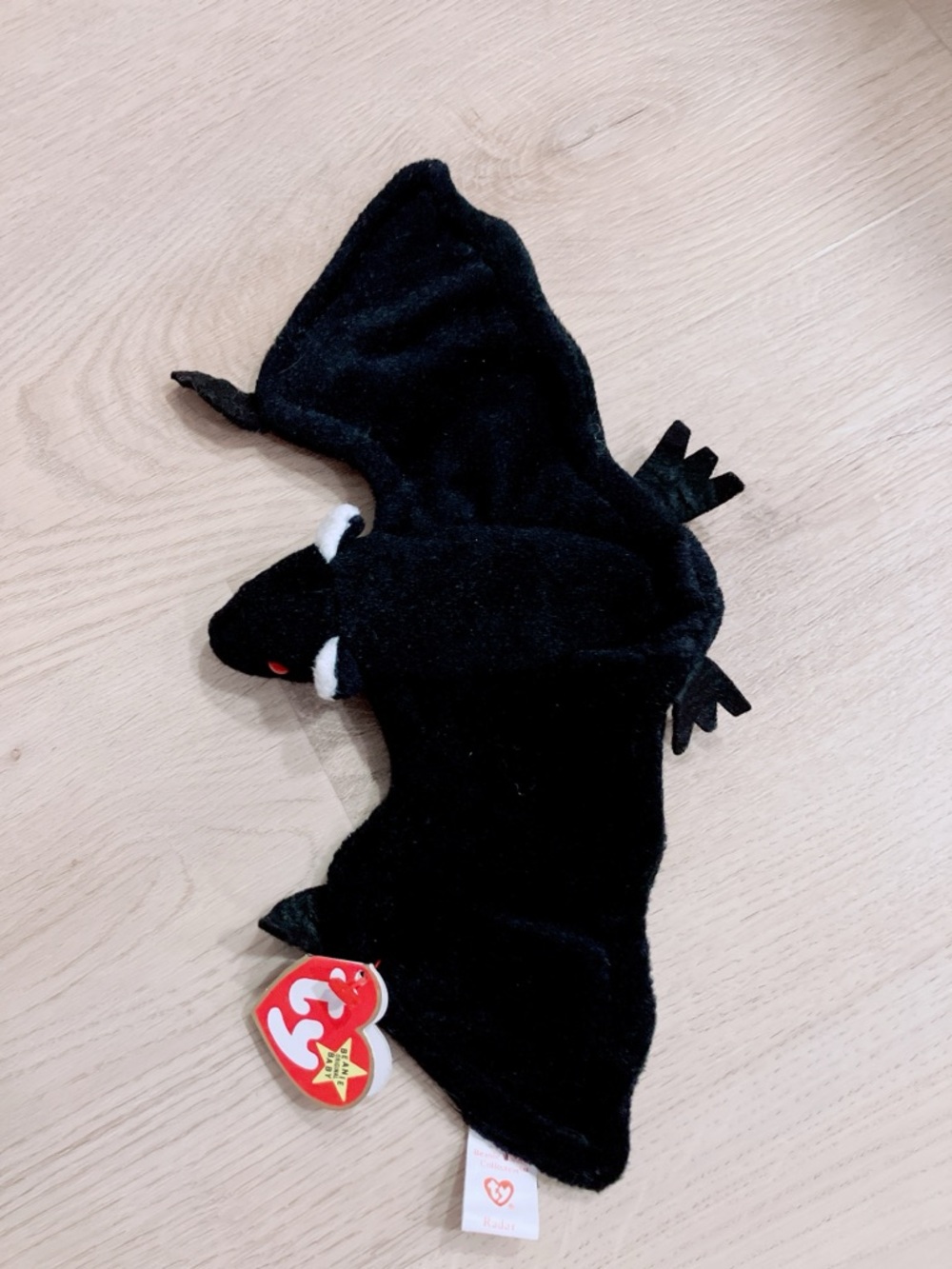 Ty Beanie Baby Rader the Bat with Tag on Vintage Toy OBO